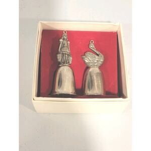 Vintage 1980 Reed & Barton Twelve Days of Christmas Bells 7 Swans 8 Maids
